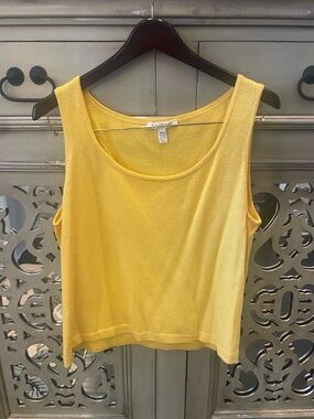St John Bright Yellow Women's Knit Tank Top